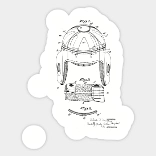 Football Helmet VINTAGE PATENT DRAWING Sticker